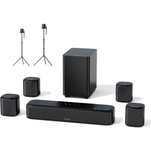 Ultimea 5.1 Dolby Atmos Sound System with Adjustable Speaker Stands: $175