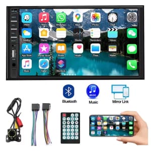 7" Double DIN Touchscreen Car Audio Receiver: $35.30