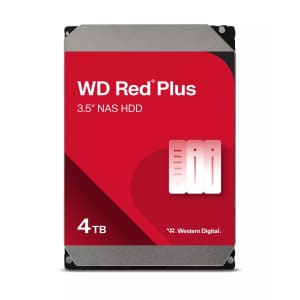Western Digital Red Plus 4TB NAS Internal Hard Drive: $84.99