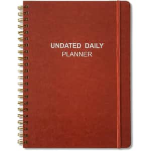 A4 Undated Daily Planner Notebook: $4.99