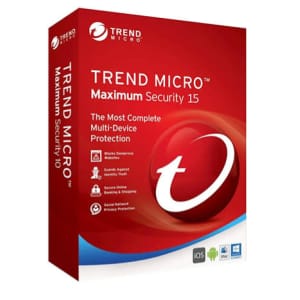 Trend Micro Maximum Security 3-Device 1-Year Subscription: $20