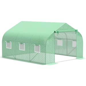 Outsunny 11.5x10-Foot Walk-In Greenhouse: $58 Outsunny 11.5x10-Foot Walk-In Greenhouse: $58