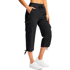 Soothfeel Women's Cargo Capris Pants: $20