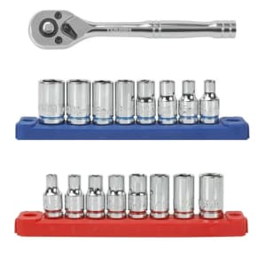 Hyper Tough 19-Piece 1/4" Drive Ratchet and Socket Set: $15.72