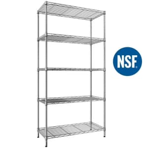 Ktaxon 5-Tier Wire Shelving Unit: $35.14