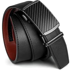 Men's Ratchet Leather Belt: $7.49