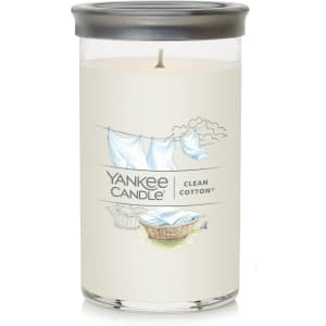 Yankee Candle Clean Cotton Signature Medium Pillar Candle: $10