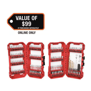 Milwaukee Shockwave Impact Duty Alloy Steel Screw 120-Piece Driver Bit Set: $27.97 Milwaukee Shockwave Impact Duty Alloy Steel Screw 120-Piece Driver Bit Set: $27.97
