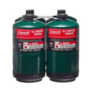 Coleman 16-oz. All Purpose Propane Gas Cylinder 4-Pack: $18.87