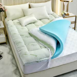 Oaskys 4" Dual Layer Memory Foam Mattress Topper: From $55