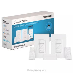 Lutron Caseta Smart Lighting Control Kit 2-Pack: $135.95 Lutron Caseta Smart Lighting Control Kit 2-Pack: $135.95