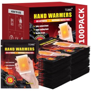 Disposable Hand Warmers 100-Pack: $19.49