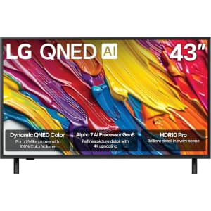 LG QNED82A 43" 4K HDR QNED UHD Smart TV: $350 LG QNED82A 43" 4K HDR QNED UHD Smart TV: $350