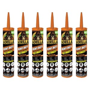 Gorilla Heavy Duty Ultimate Construction 9-oz. Adhesive 6-Pack: $37