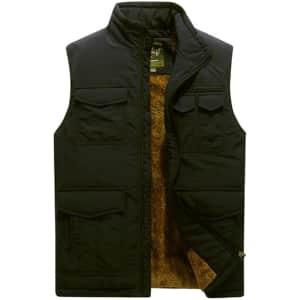 Men's Outdoor Casual Stand Collar Padded Vest Coat: FR$13.49
