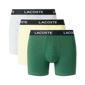 Lacoste Men's 5" Regular-Fit Logo Waistband Boxer Brief 3-Pack: $18