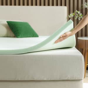 Zinus 1.5" Green Tea Memory Foam Queen Mattress Topper: $37 Zinus 1.5" Green Tea Memory Foam Queen Mattress Topper: $37
