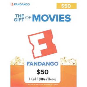 $50 Fandango Gift Card: $40 $50 Fandango Gift Card: $40
