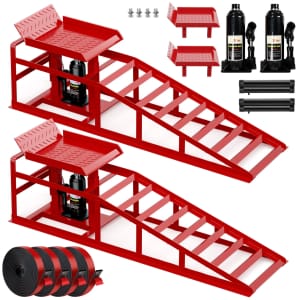 Lafati Heavy-Duty 10,000-lbs. Hydraulic Car Ramp Set: $153