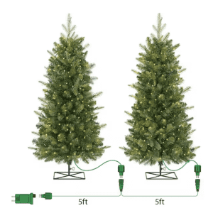 Home Decorators Collection Grand Duchess 3-Foot Indoor/Outdoor Balsam Fir Pre-Lit Artificial Tree 2-Pack: $49.98