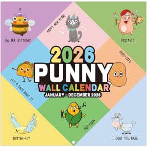2026 Punny Wall Calendar: $3.79 w/ Prime 2026 Punny Wall Calendar: $3.79 w/ Prime