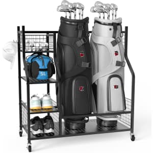 Plkow Extra Large Golf Bag Storage Organizer: $90 w/ Prime