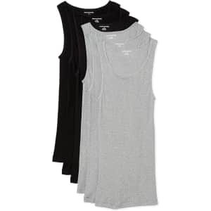 Amazon Essentials Men's Lightweight Tank Undershirt 6-Pack: $14 w/ Prime