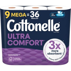 Cottonelle Ultra Comfort Toilet Paper 9-Pack: $9.49 via Sub. & Save Cottonelle Ultra Comfort Toilet Paper 9-Pack: $9.49 via Sub. & Save