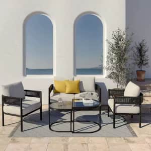 5-Piece Conversation Patio Set: $367.14