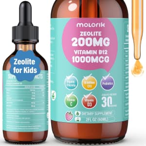 Molorik 200mg Zeolite & 1,000mcg B12 60mL Liquid Drop Bottle: $9.00