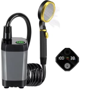 Portable Camping Shower Pump: $13.10