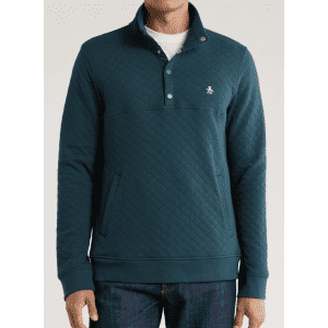 Original Penguin Men's Quilt Stitch Button Half Jacket: $21