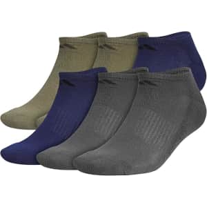 adidas Men's Athletic Cushioned No Show Socks 6-Pack: $8.42