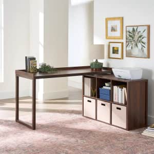 Better Homes & Gardens Ezra Modular L Desk with 6-Cube Storage: $89