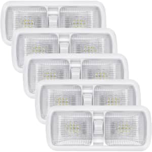 Miady 12V LED RV / Boat Ceiling Lights 5-Pack: $22.56