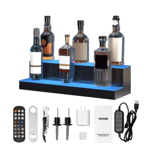 Vevor 12-Bottle LED-Lit Liquor Bottle Display: $81