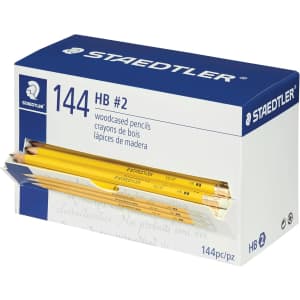 Staedtler 144-Pack Pre-Sharpened #2 Pencils: $12.56