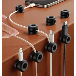 Joyroom Cord Organizer Silicone Cable Clip 8-Pack: $5.09