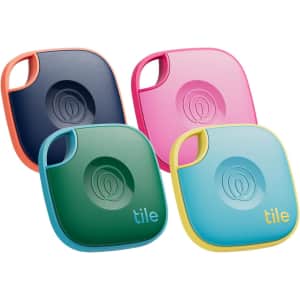 Tile by Life360 Mate Bluetooth Tracker 4-Pack: $60 w/ Prime
