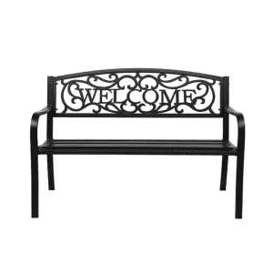 Karl home Leisure 50" Iron Outdoor Bench: $55 Karl home Leisure 50" Iron Outdoor Bench: $55