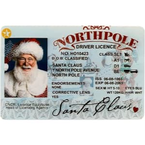 Santa Claus Lost Driver's License: $3.99 Santa Claus Lost Driver's License: $3.99