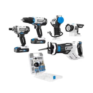 Hart 20V 5-Tool Kit with 70-Piece Accessory Set: $219