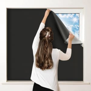 Customizable 100% Blackout Curtain 118" x 57" Roll: $25