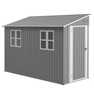 4x10-Foot Galvanized Steel Outdoor Shed: $187.77