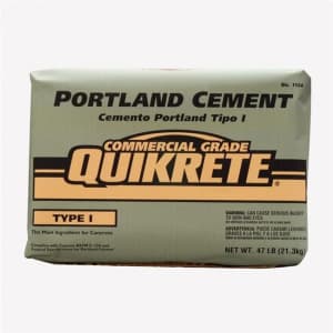 Quikrete 47-lb. Portland Cement: $27 Quikrete 47-lb. Portland Cement: $27