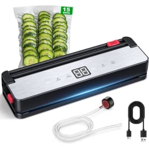 Quwri 75kPa Portable Vacuum Sealer with Built-in Cutter: $27 w/ Prime