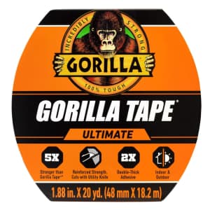 Gorilla Tape Ultimate 20-Yard Roll: $9.68 Gorilla Tape Ultimate 20-Yard Roll: $9.68