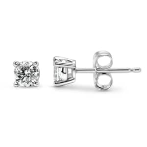 0.25-tcw Round Lab-Grown Diamond 14K Gold Stud Earrings: $40