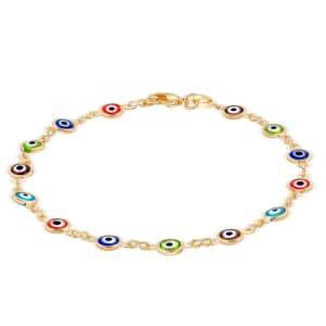 18K Gold Filled Evil Eye Bracelet / Anklet: $13