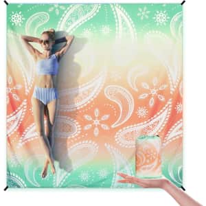 Wiwigo 6'11" x 6'7" Quick Drying Sandproof Beach Blanket: From $7.99